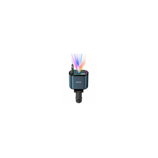CARGADOR PARA AUTO 4 EN 1 66 W CON LUCES NETMAK NM-W90