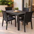 SET DE MESA CUADRADA 80x80x76 + 4 SILLAS RATAN