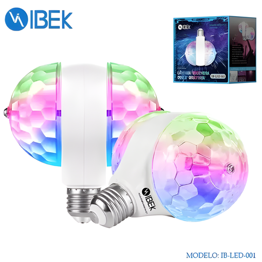FOCO LED DOBLE GIRATORIO PARA FIESTAS IBEK