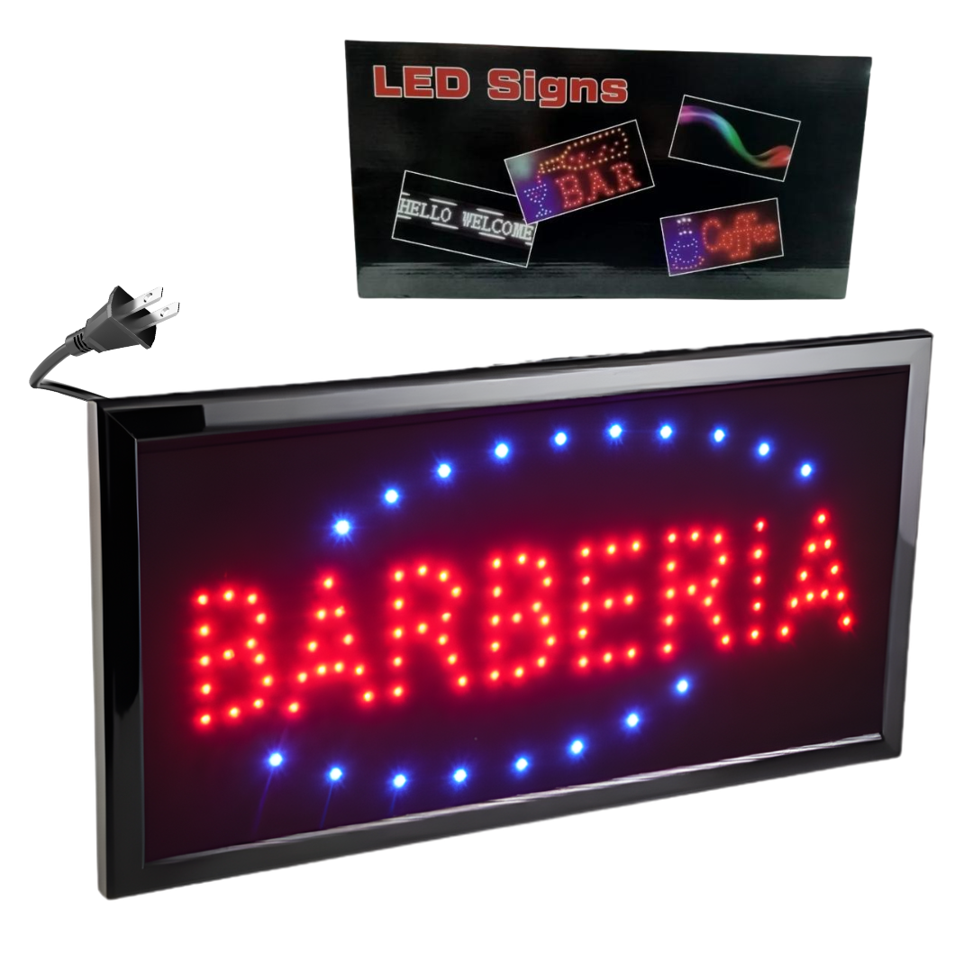 Cartel LED Luminoso BARBERIA ADBO-04