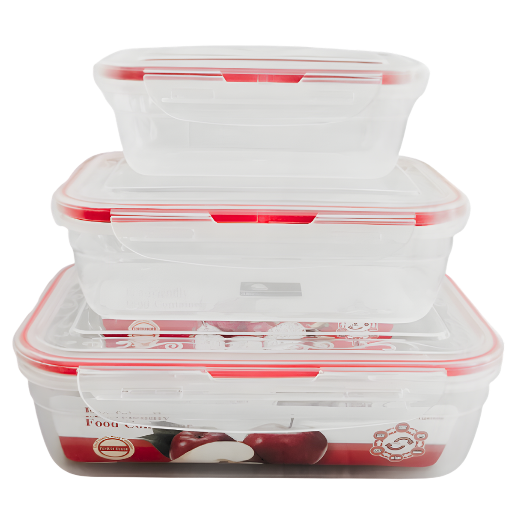 Set de Mini Tuppers Plasticos x3Pcs JS-7273