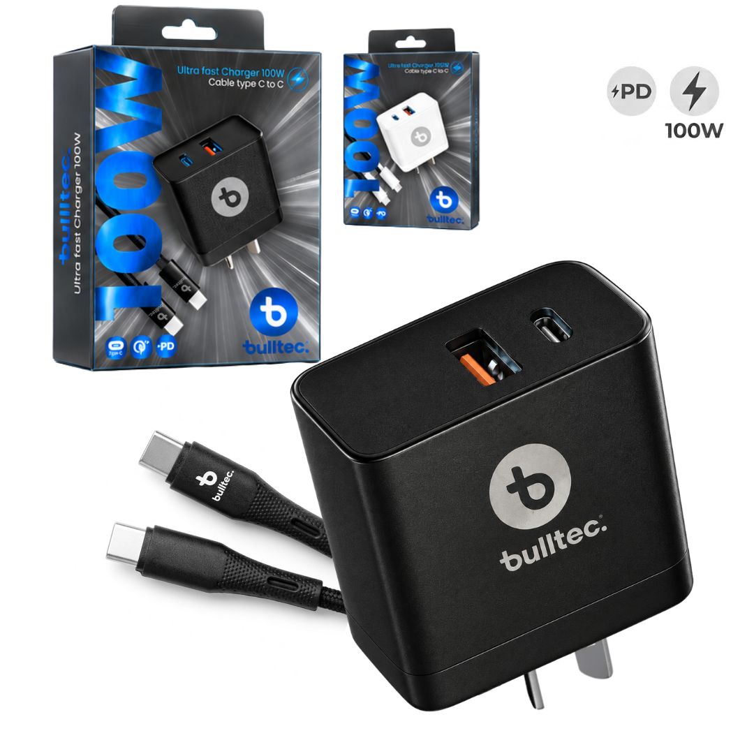 Cargador Rapido Con Cable c-c BULLTEC 100W 312