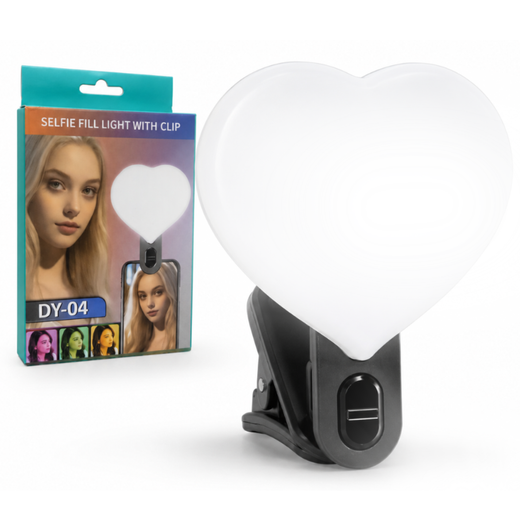 LUZ PORTÁTIL PARA SELFIES CON CLIP PARA TELÉFONO TONOS LUZ BLANCA
