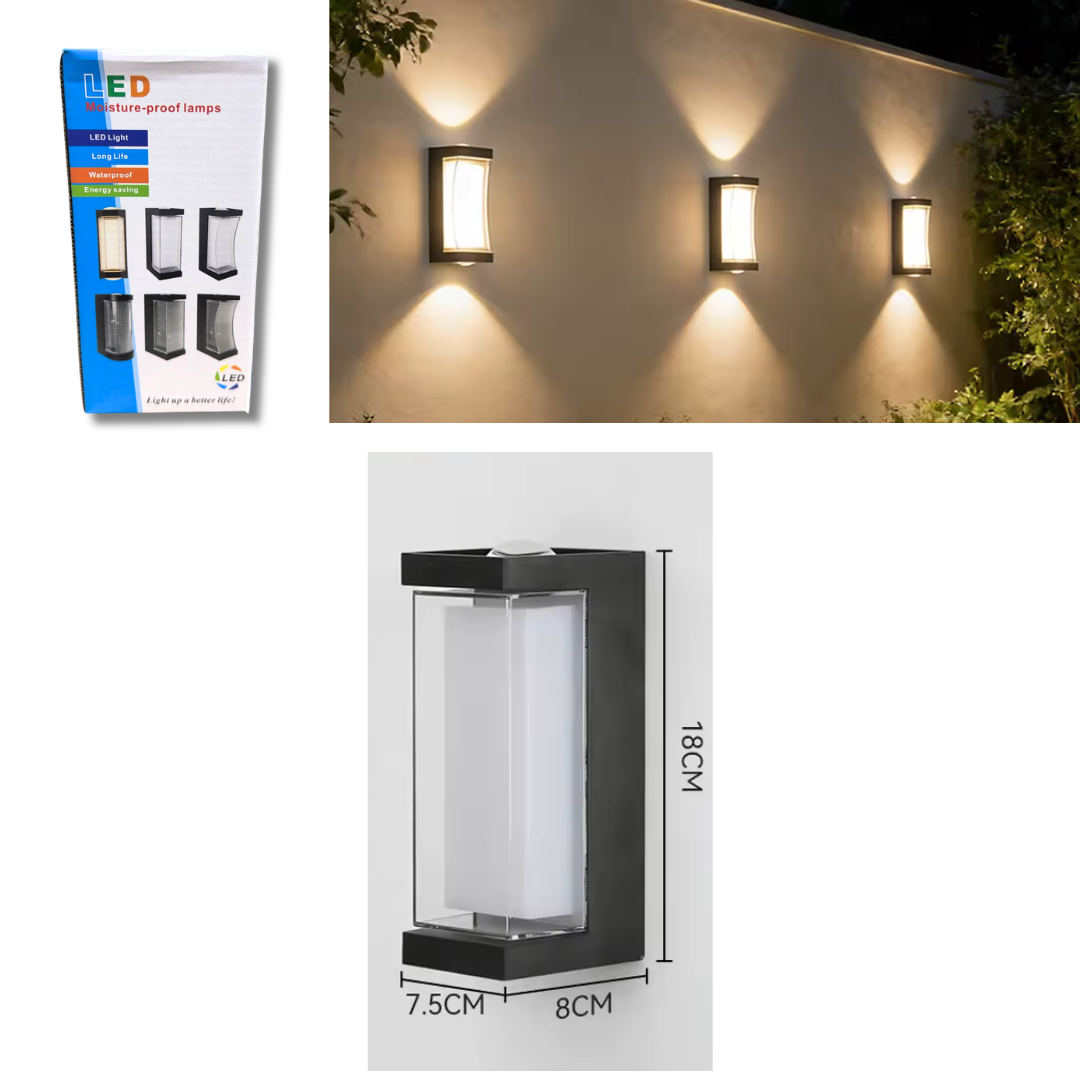 APLIQUE DE PARED DOBLE LUZ CÁLIDA