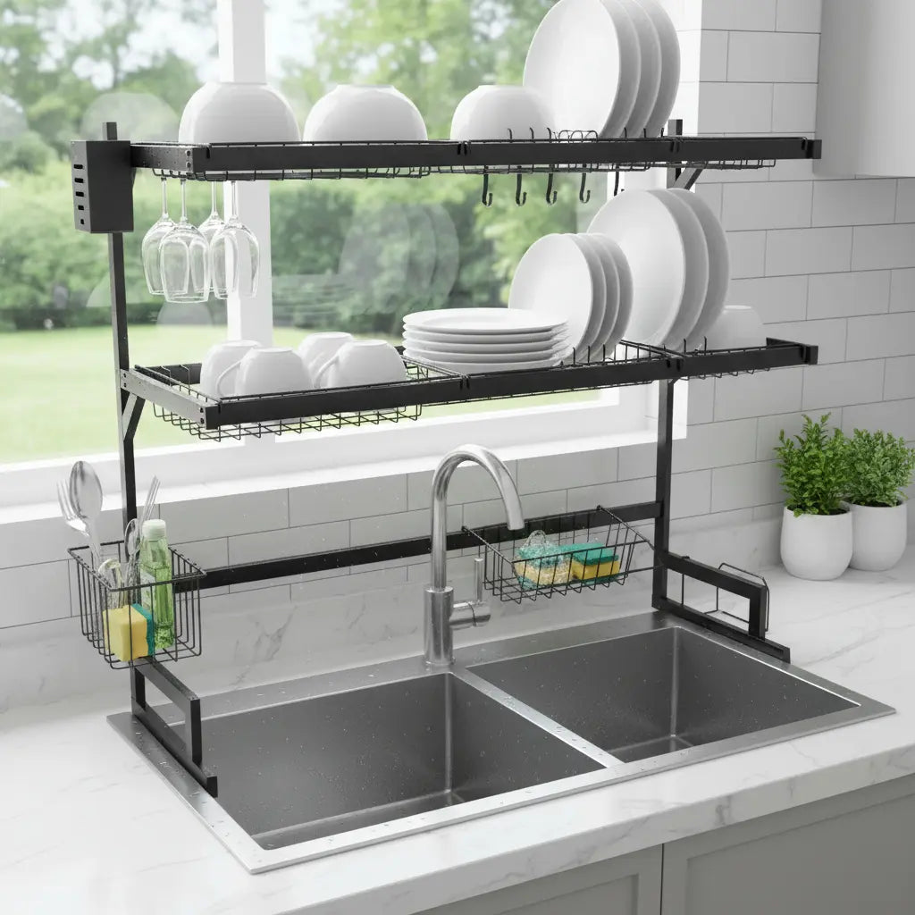 ESCURRIDOR DE PLATOS Y ORGANIZADOR DE COCINA KITCHEN RACK
