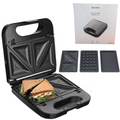 SANDWICHERA EN ANTIADHERENTE ACERO INOX COLOR NEGRO