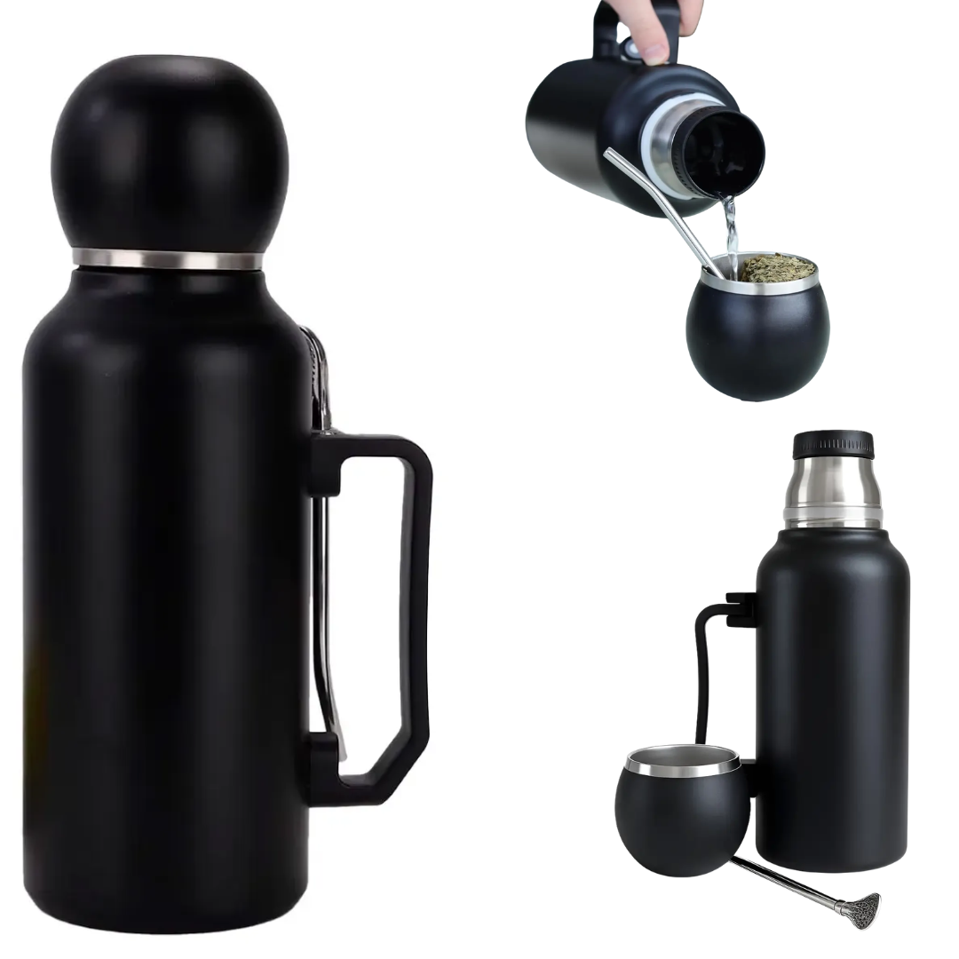 TERMO CON MATE Y BOMBILLA FOOTBALL THERMOS