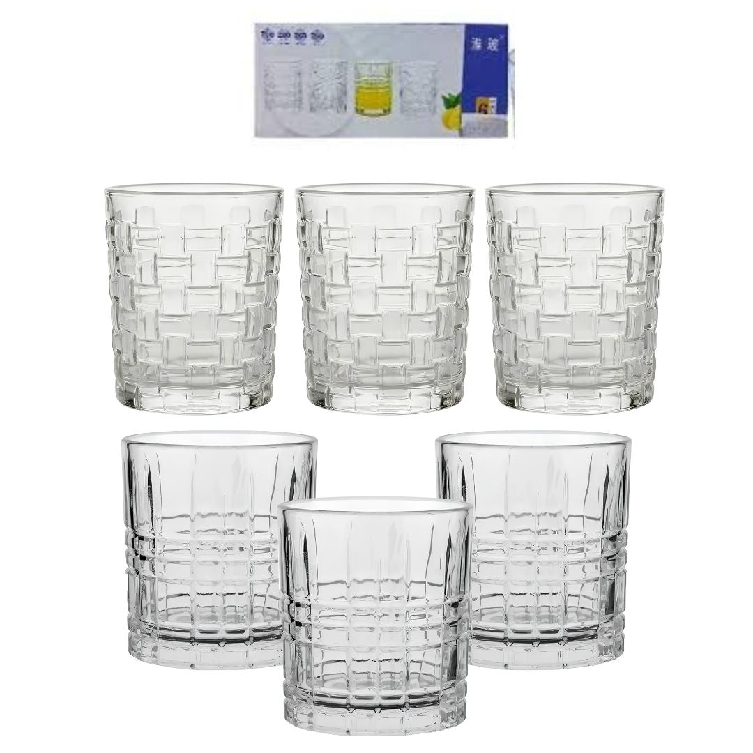 SET DE VASOS DE VIDRIO GLASS