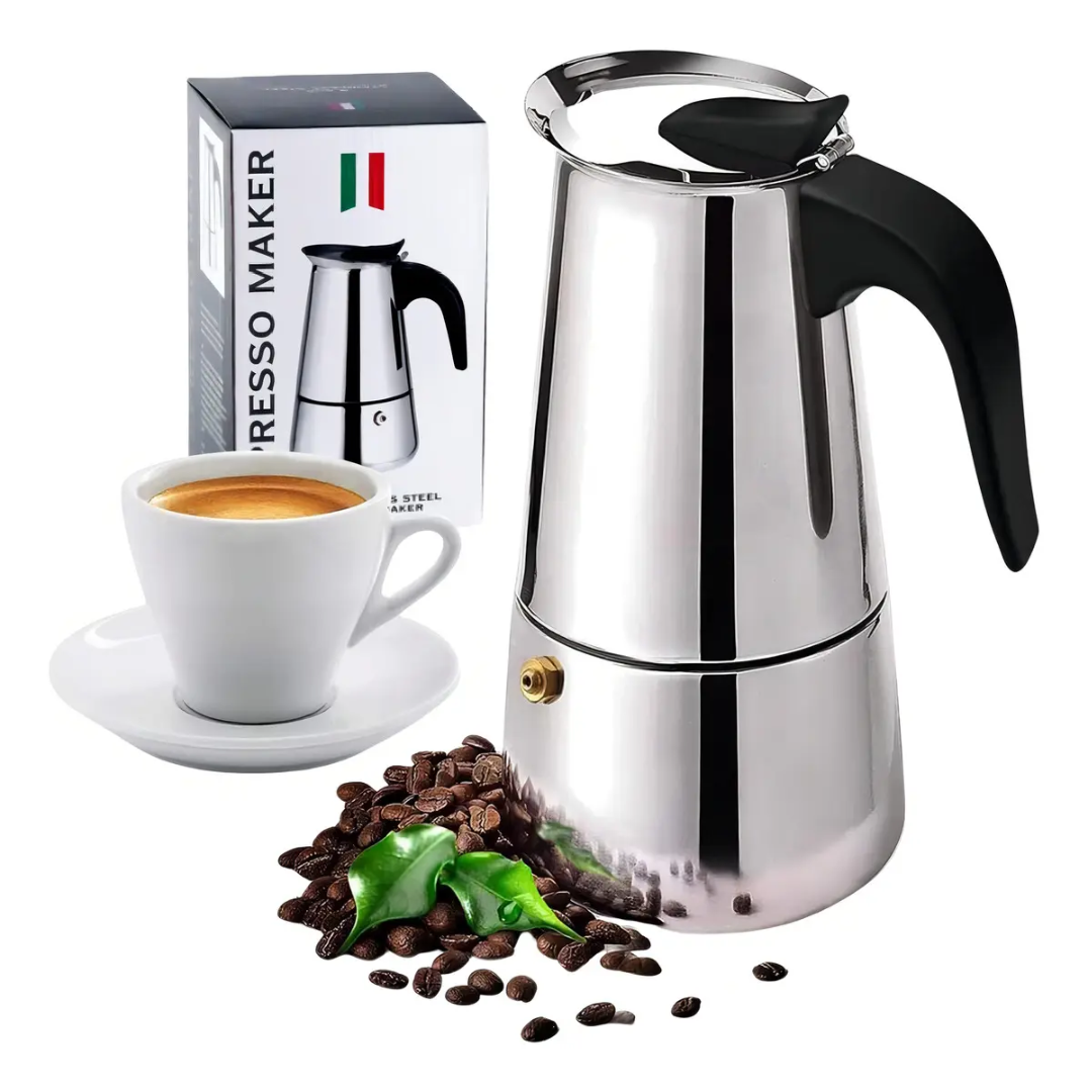 CAFETERA ITALIANA WAFFY ACERO INOXIDABLE ESPRESSO MAKER