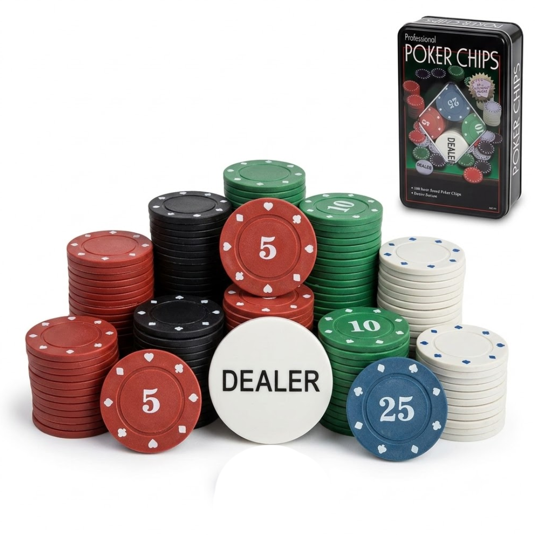 FICHAS DE POKER CAJA RECTANGULAR FICHAS