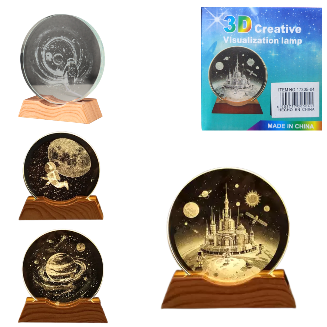 CRISTAL 3D CIRCULAR PLANO DISTINTOS MODELOS