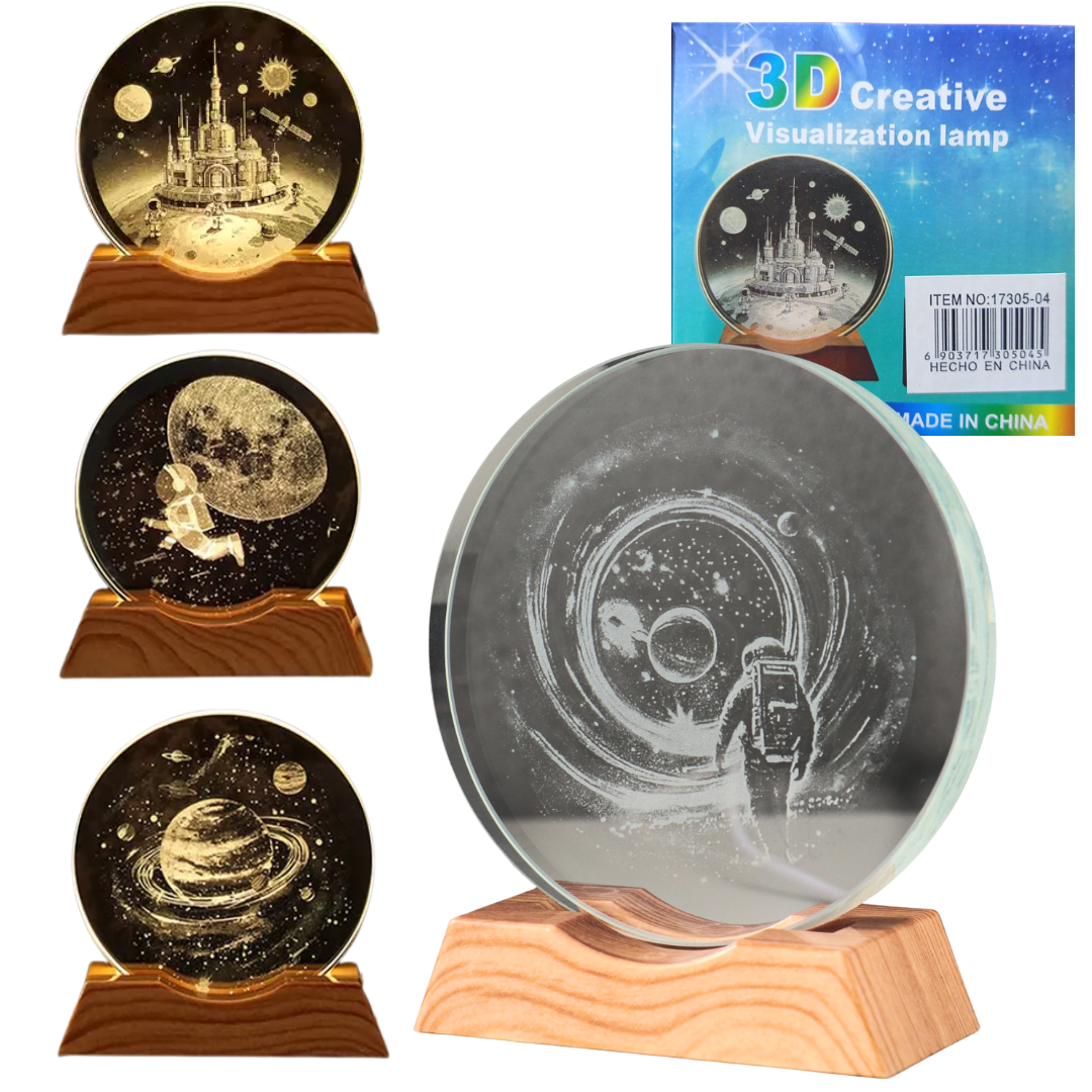 CRISTAL 3D CIRCULAR PLANO DISTINTOS MODELOS