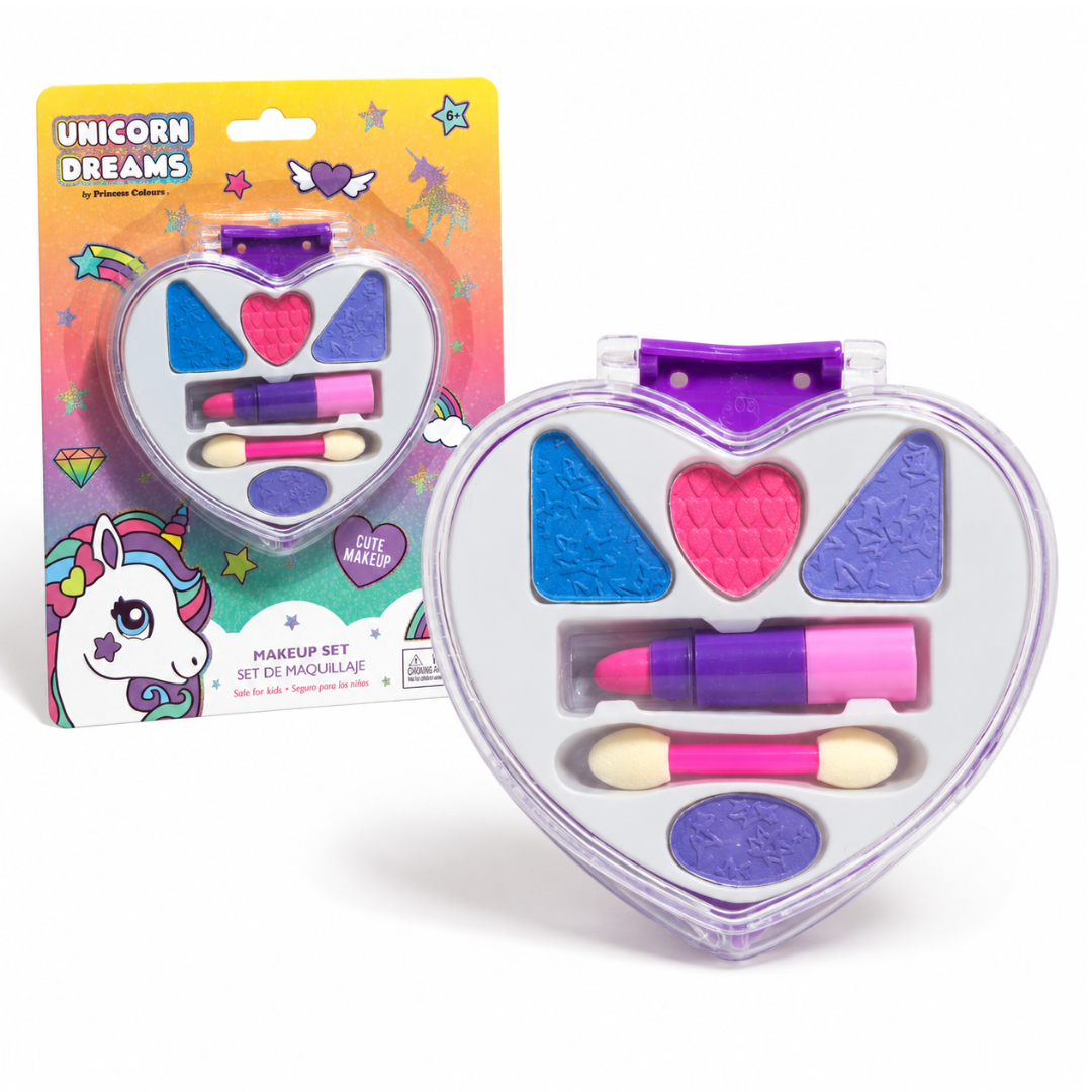 SET MAQUILLAJE FORMA CORAZON UNICORN DREAMS