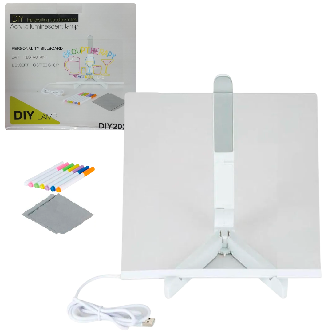 PIZARRA ACRILICA LUMINOSA DIY LAMP