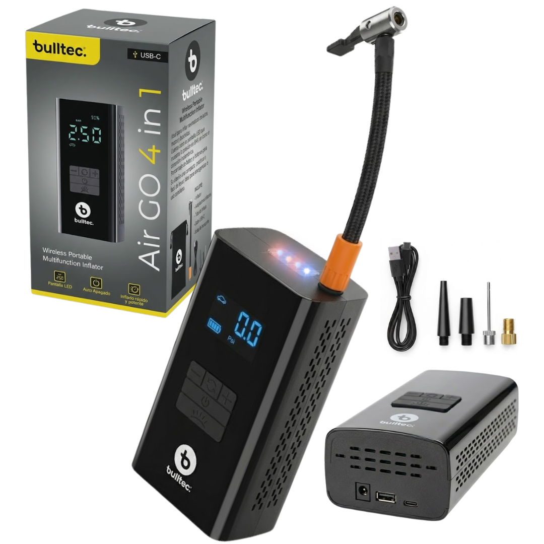 COMPRESOR DE AIRE EN CON LINTERNA Y POWERBANK AIRGO AIRGO