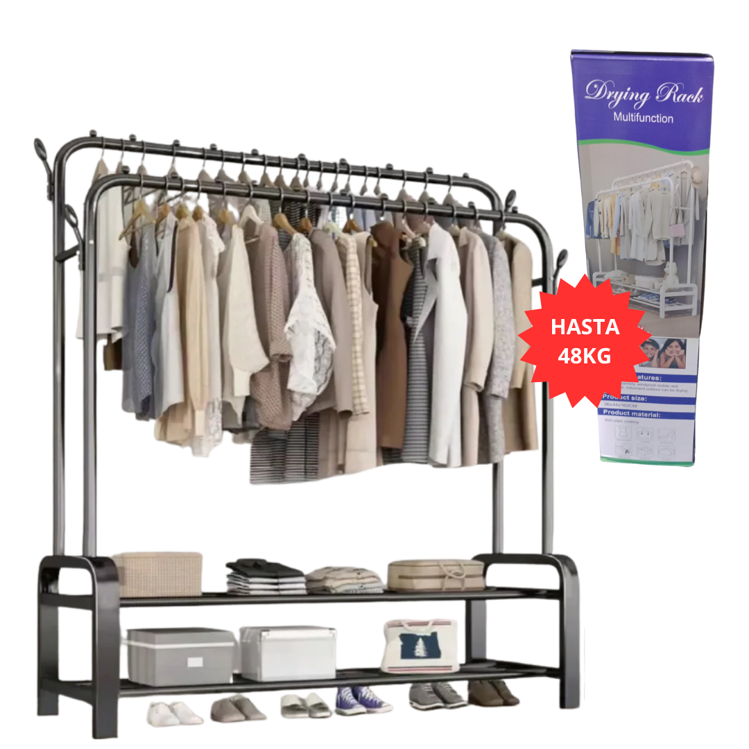 PERCHERO DOBLE HASTA DRYING RACK MULTIFUNCTION