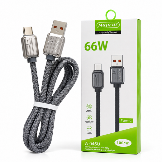 CABLE USB-C REFORZADO MUJIEDI DE 66 W
