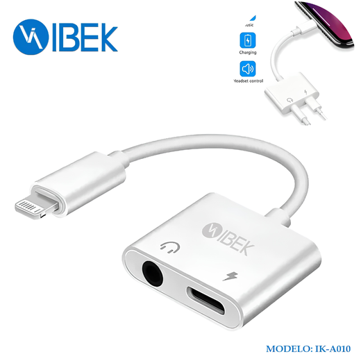 ADAPTADOR LIGHTNING PARA AURICULARES Y CARGA