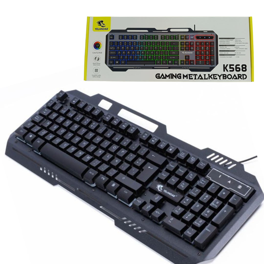 TECLADO YELANDAR GAMING METAL KEYBOARD
