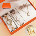 Set Reloj Analógico para Mujer + Joyeria con Estuche