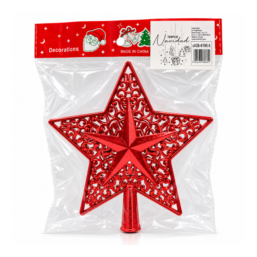 ESTRELLA DE NAVIDAD ROJA CH26-6190-5