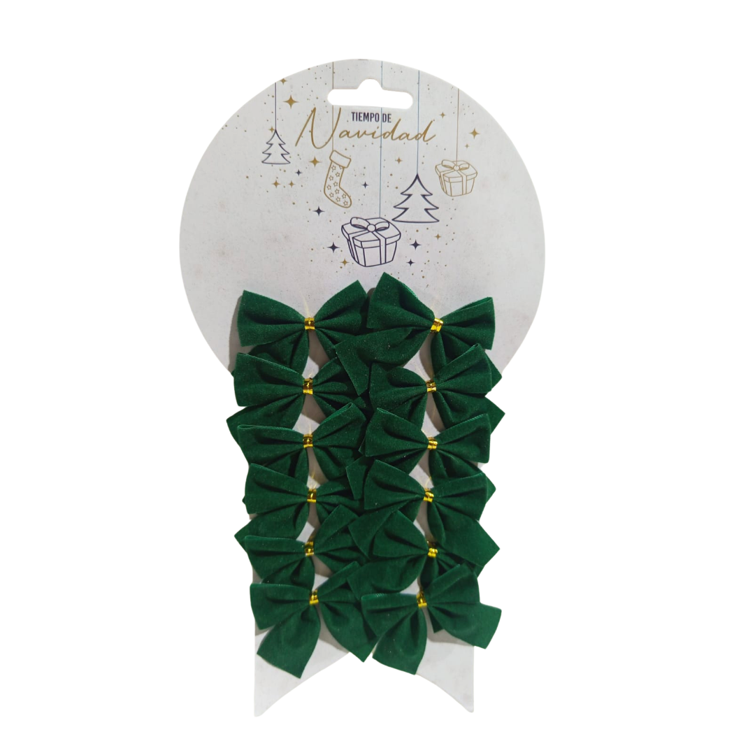 SET X12 MOÑO VERDE NAVIDEÑO 5,5X5CM CH26-6019-6