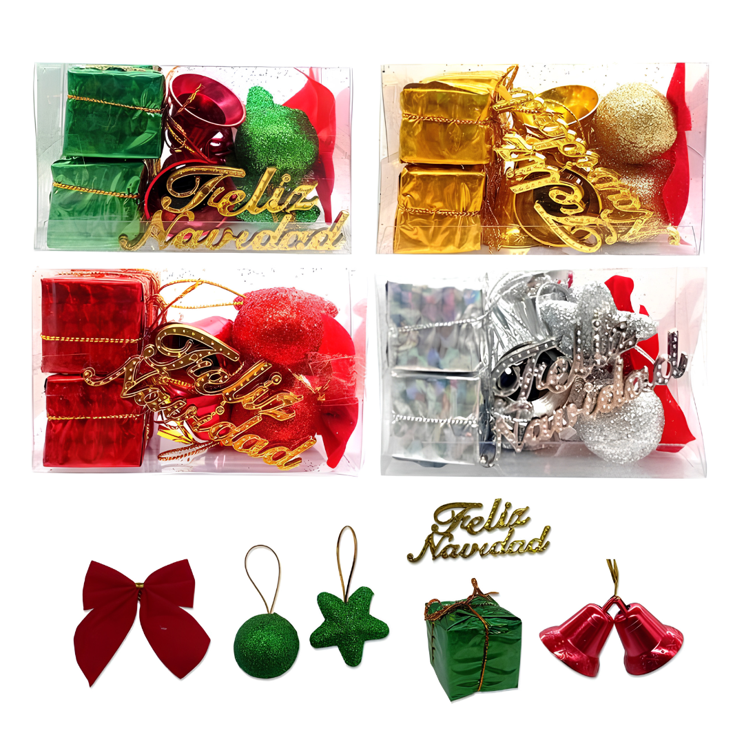 SET PVC 4PAQ+2BOLSA+2ESTRELLA+4CAMPANA CH25-6389-3