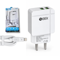 CARGADOR CON CABLE LIGHTING IPHONE IBEK IB-3023