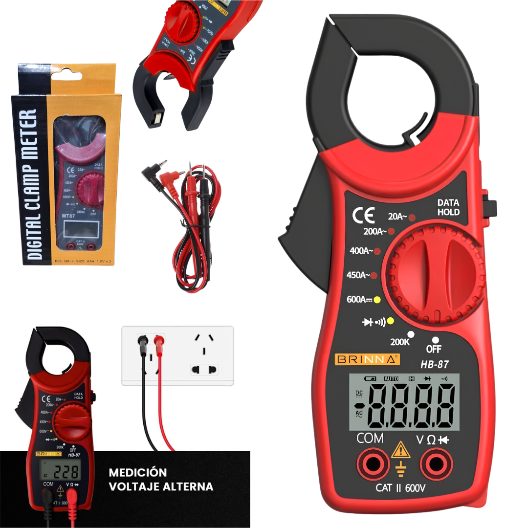 Multímetro Con Pinza Ac/dc, Voltímetro,DIGITAL CLAMP METER MT87