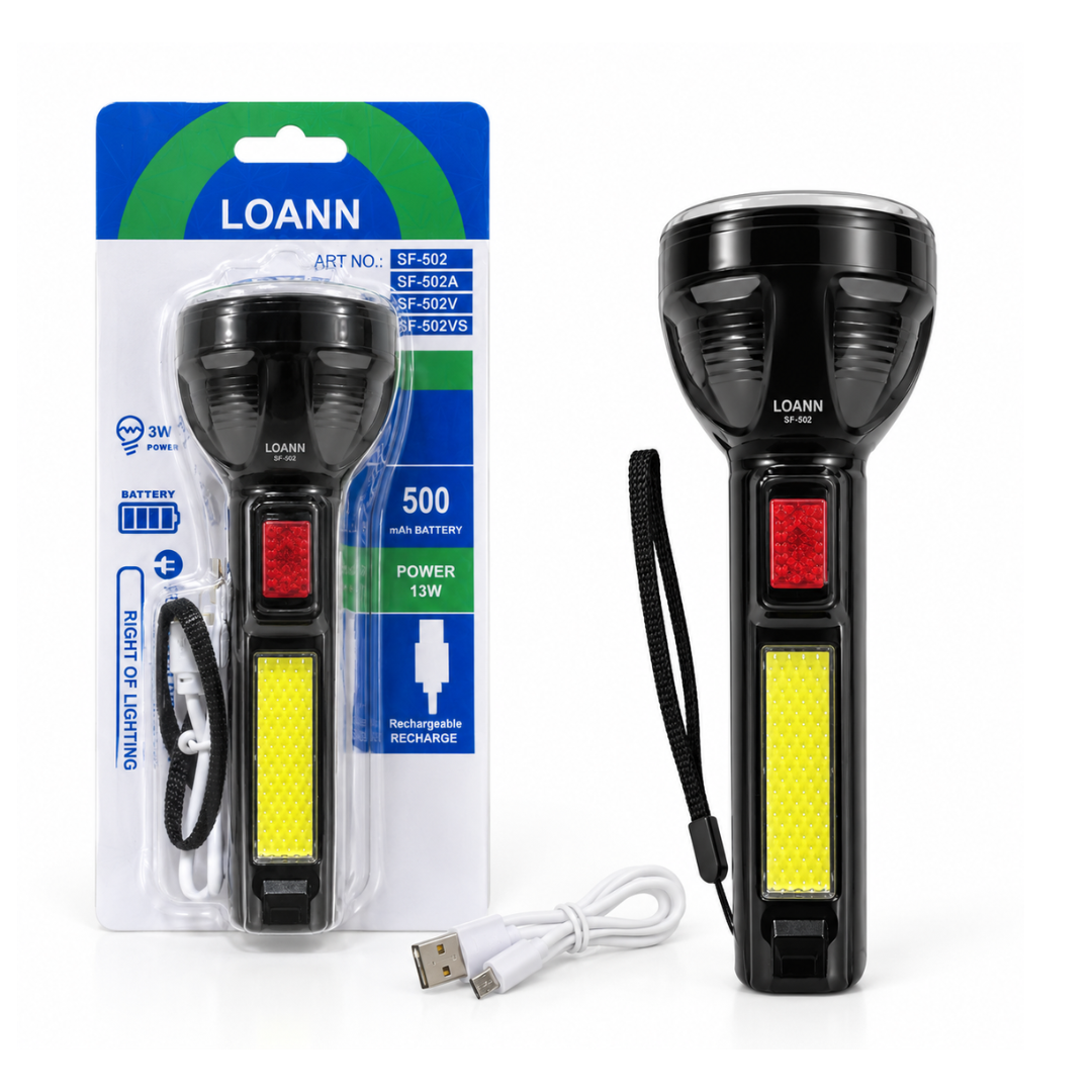 LINTERNA RECARGABLE EN BLISTER LOANN SF-502