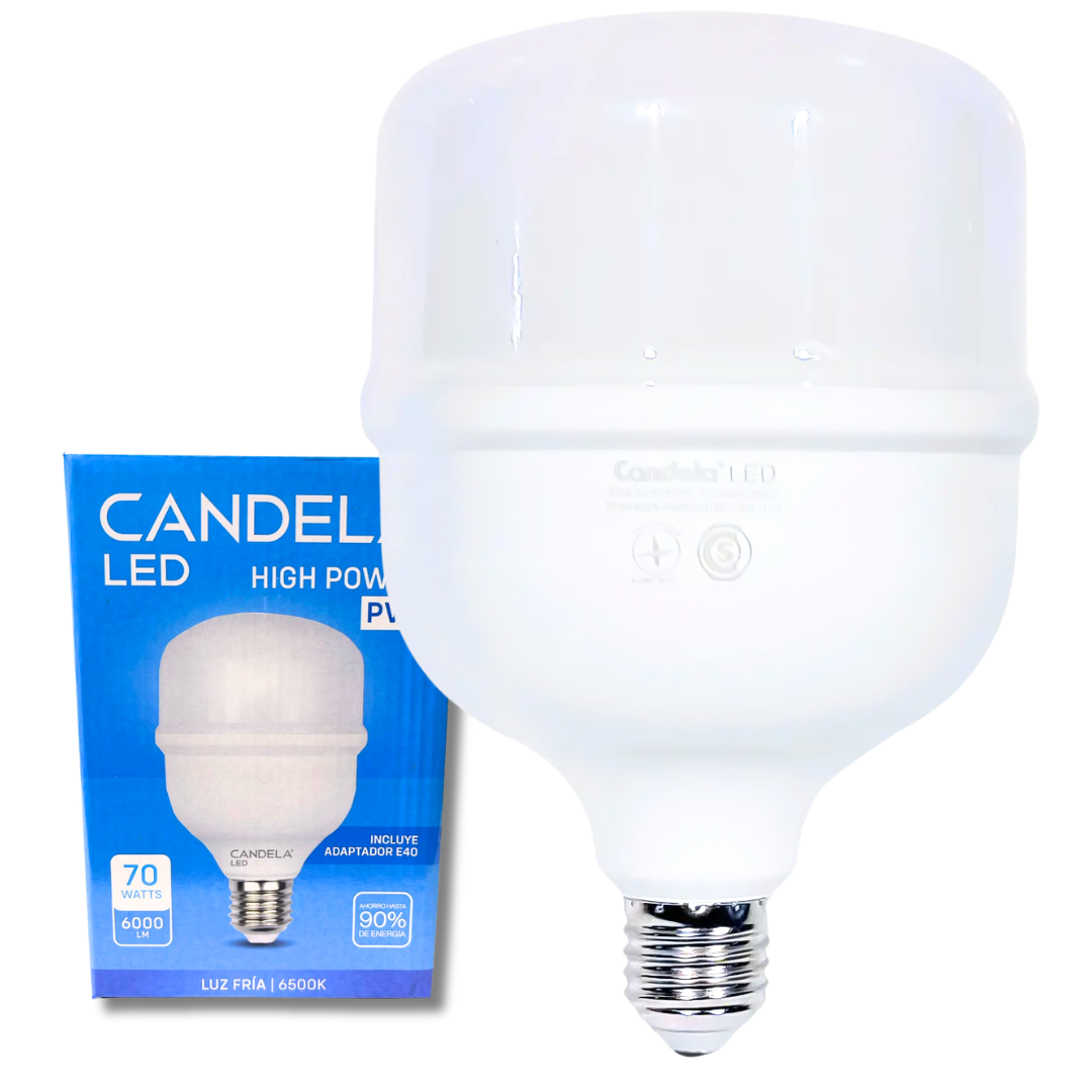 Luz LED Candela 70W 6000 Lumens Luz Fria HIGH POWER 7753
