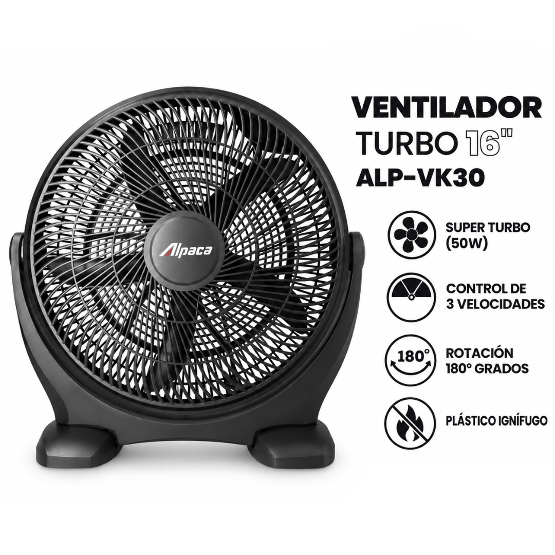 VENTILADOR TUBO ALPACA 16″ 50W ALPVK30N