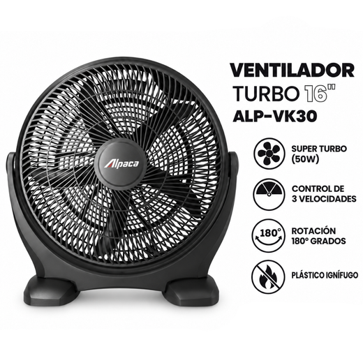 VENTILADOR TUBO ALPACA 16″ 50W ALPVK30N