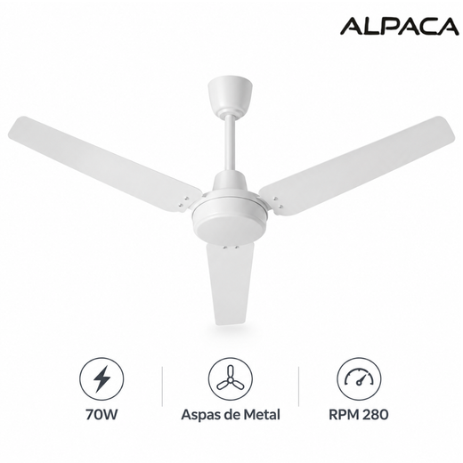 VENTILADOR DE TECHO ALPACA 56″ 70W ALP56TECH
