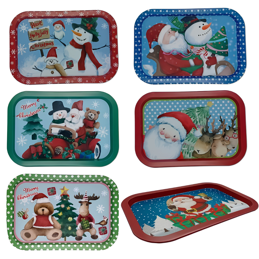 BANDEJA NAVIDEÑA VARIOS MODELOS MERRY CRISTMAS CH25-6945-1