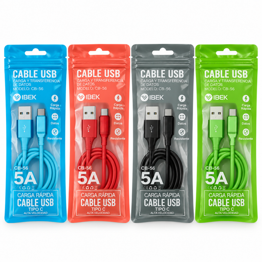 CABLE USB TIPO C IBEK DE 5 A