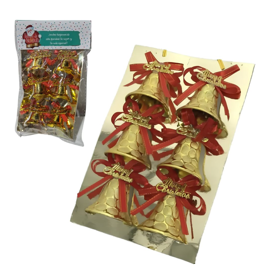 SET X6 CAMPANITAS DORADAS CH-25-6389-21