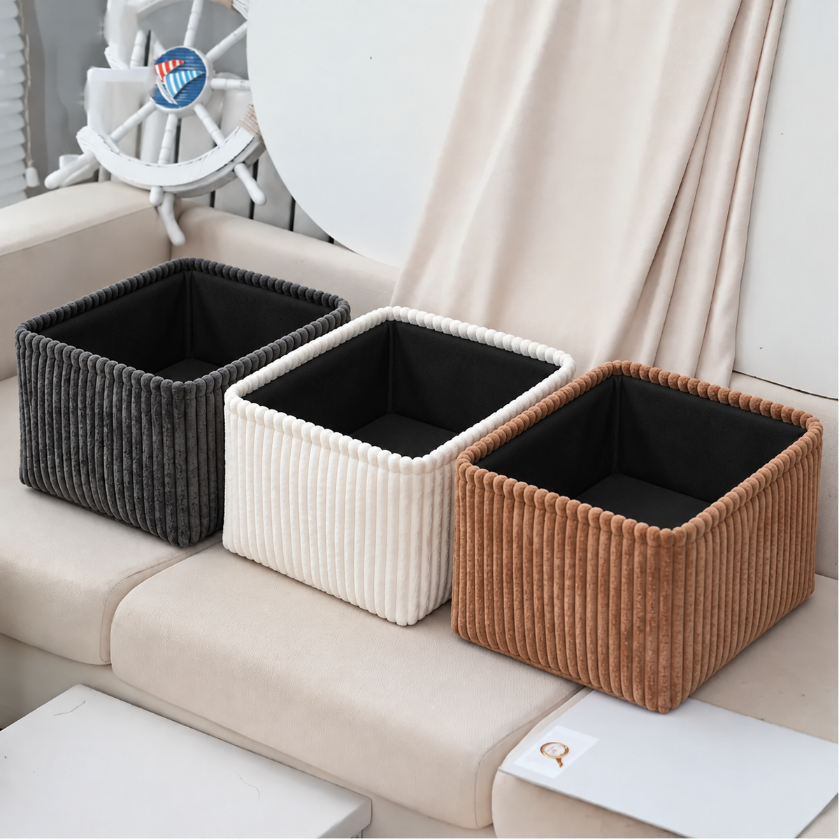 Organizador Plegable Felpa 28x28x15cm KR-2561