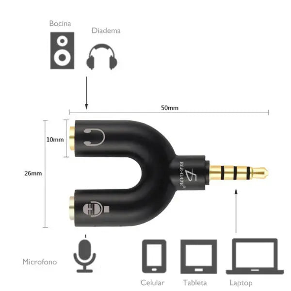 Adaptador de audio 2 en 1 CM626