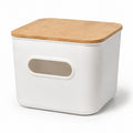 ORGANIZADOR BLANCO CON TAPA DE BAMBú