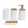 SET DE BAÑO X4 PIEZAS CON BAMBU