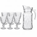 SET DE JARRA Y 6 COPAS DE VIDRIO