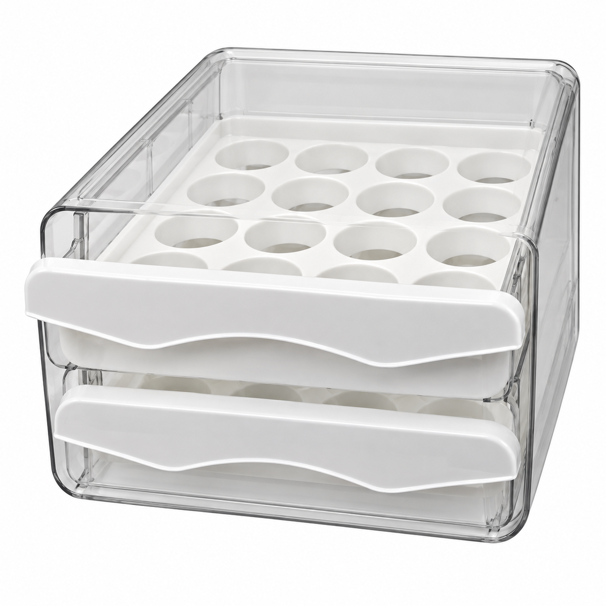ORGANIZADOR DE HUEVOS CON DOS CAJONES